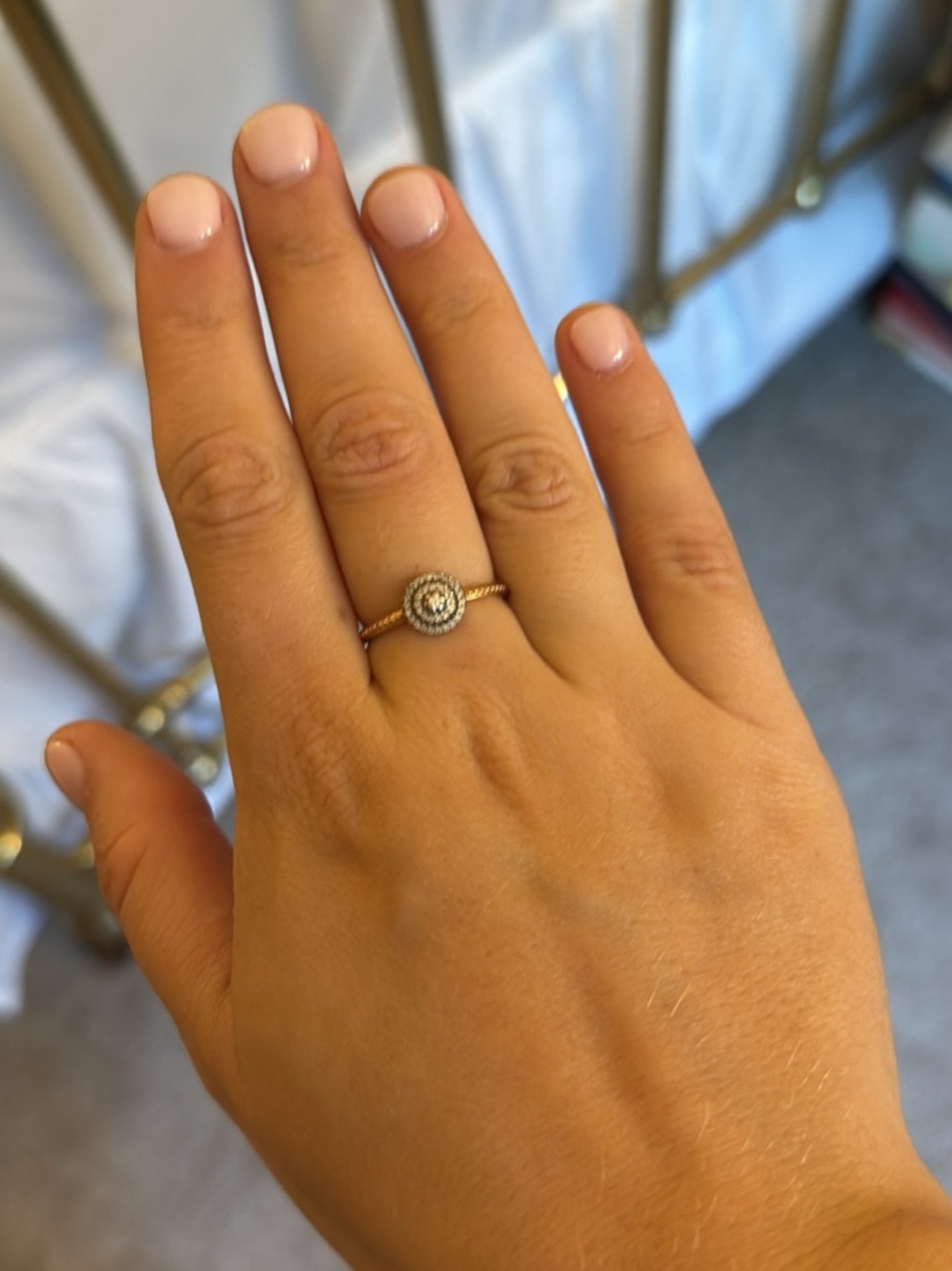 3 Pandora Rings, Rose Gold and Silver